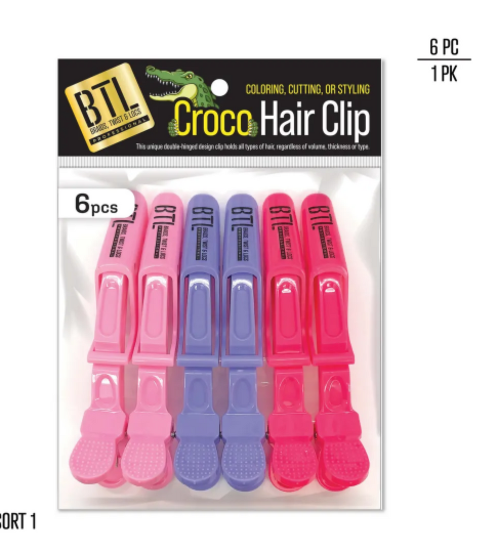 BTL 6PCS Croco Hair Coloring, Cutting, Styling Hair Clips