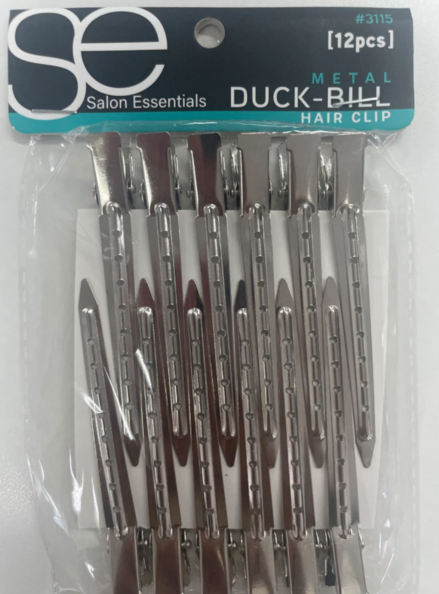 Salon Essentials Metal Duck Bill Clips (12Pcs)