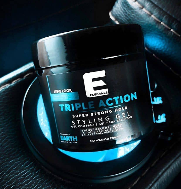 E Elegance Earth Fragrance Triple Action Hair Gel for Men And Women 16.9oz