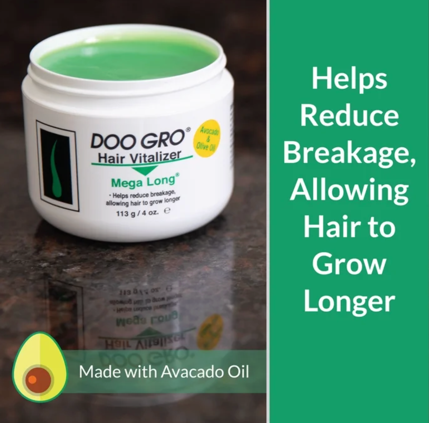 Doo Gro Mega Long Hair Vitalizer, 4 oz, All Hair Types, Moisturizing