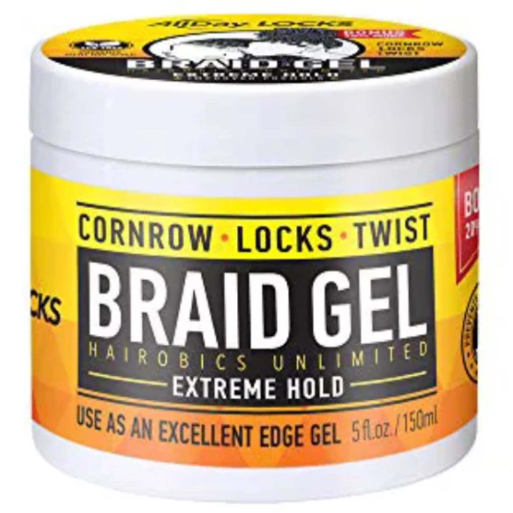 All Day Locks Extreme Hold Braid Gel for Dreads, Loc, Twist Hair  5oz