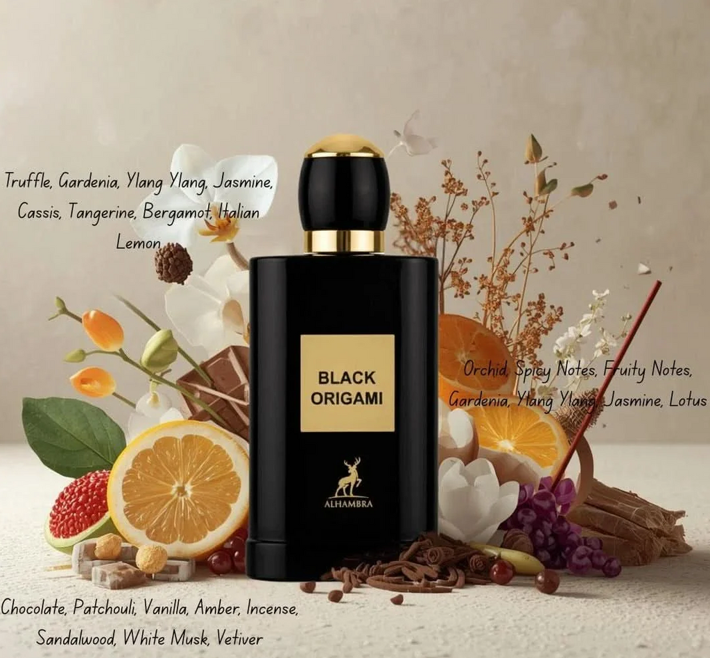 Black Origami Eau de Parfum Spray 100ml (3.4 oz) by Maison Alhambra