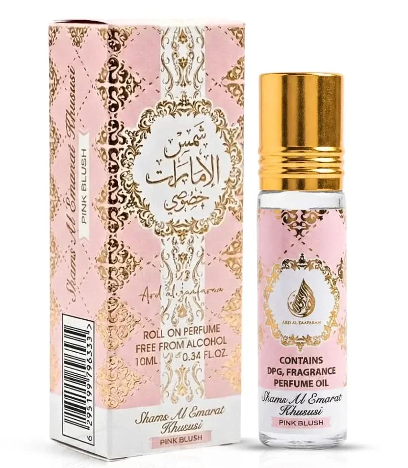 Pink Blush Shams Al Emarat Khususi Roll-On Perfume Oil 10ml (0.34 oz) By Ard Al Zaafaran