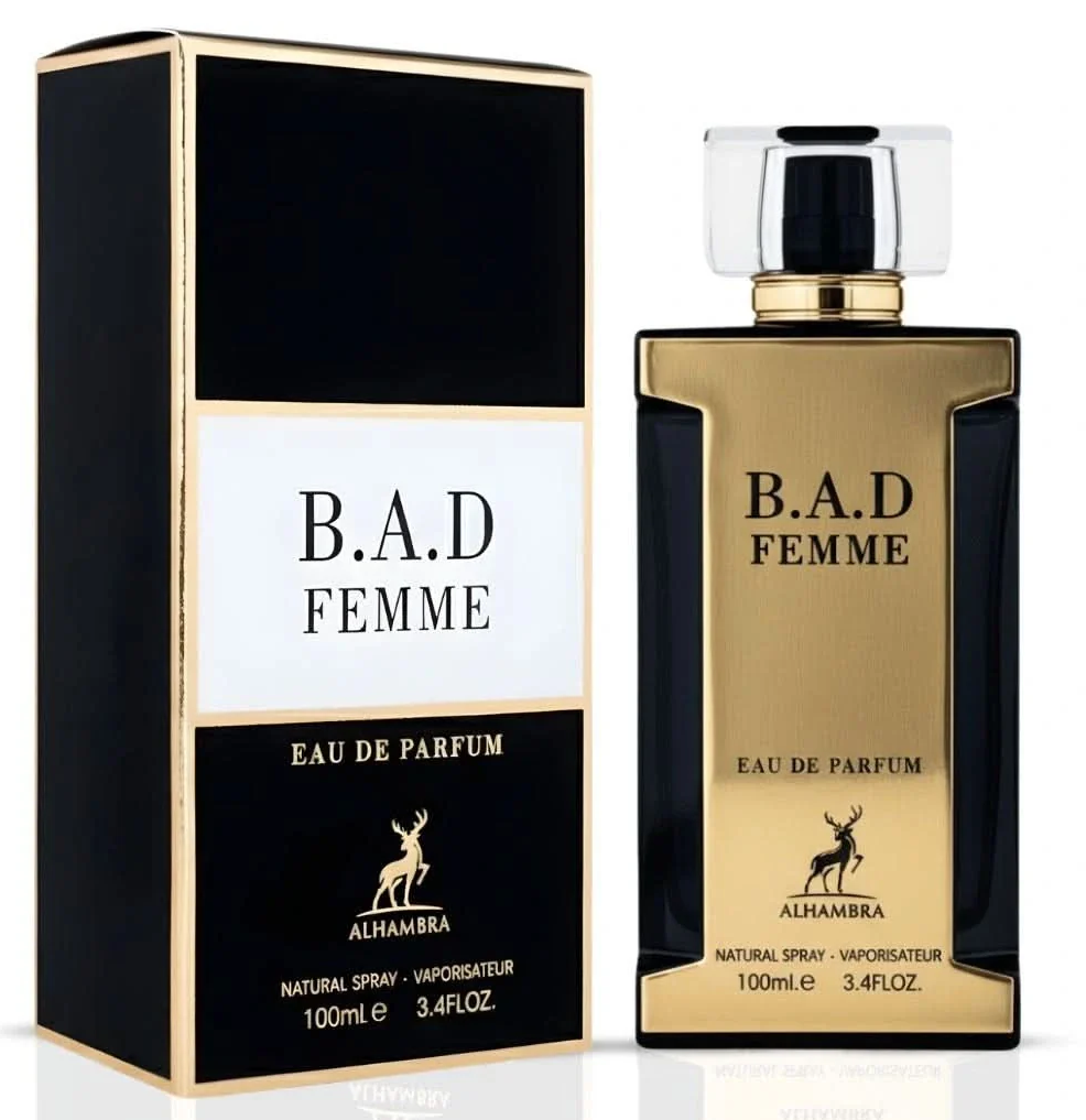 B.A.D. Femme Eau de Parfum Spray 100ml (3.4 oz) by Maison Alhambra