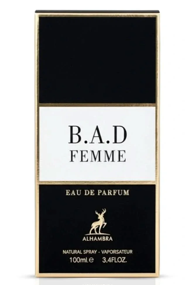 B.A.D. Femme Eau de Parfum Spray 100ml (3.4 oz) by Maison Alhambra