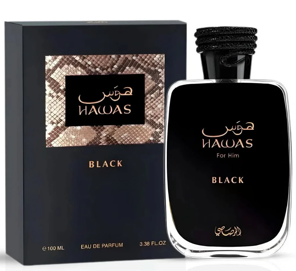 Hawas Black Eau de Parfum Spray 100ml (3.4 oz) by Rasasi