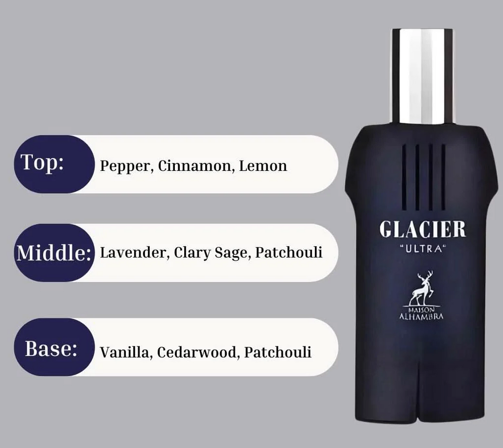 Glacier Ultra Eau de Parfum Spray 100ml (3.4 oz) by Maison Alhambra