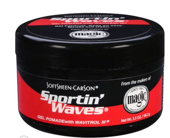 Sportin’ Waves Moisturizing Hair Pomade with Wavitrol III, 3.5 oz