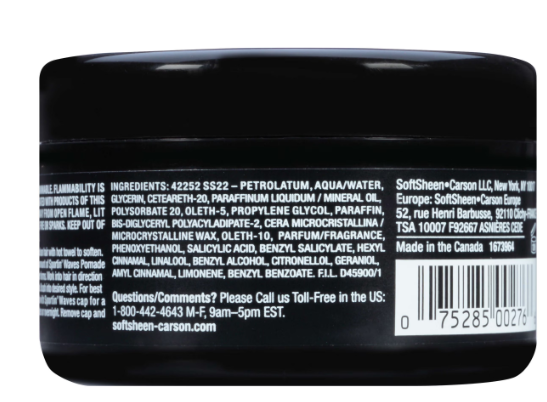 Sportin’ Waves Moisturizing Hair Pomade with Wavitrol III, 3.5 oz