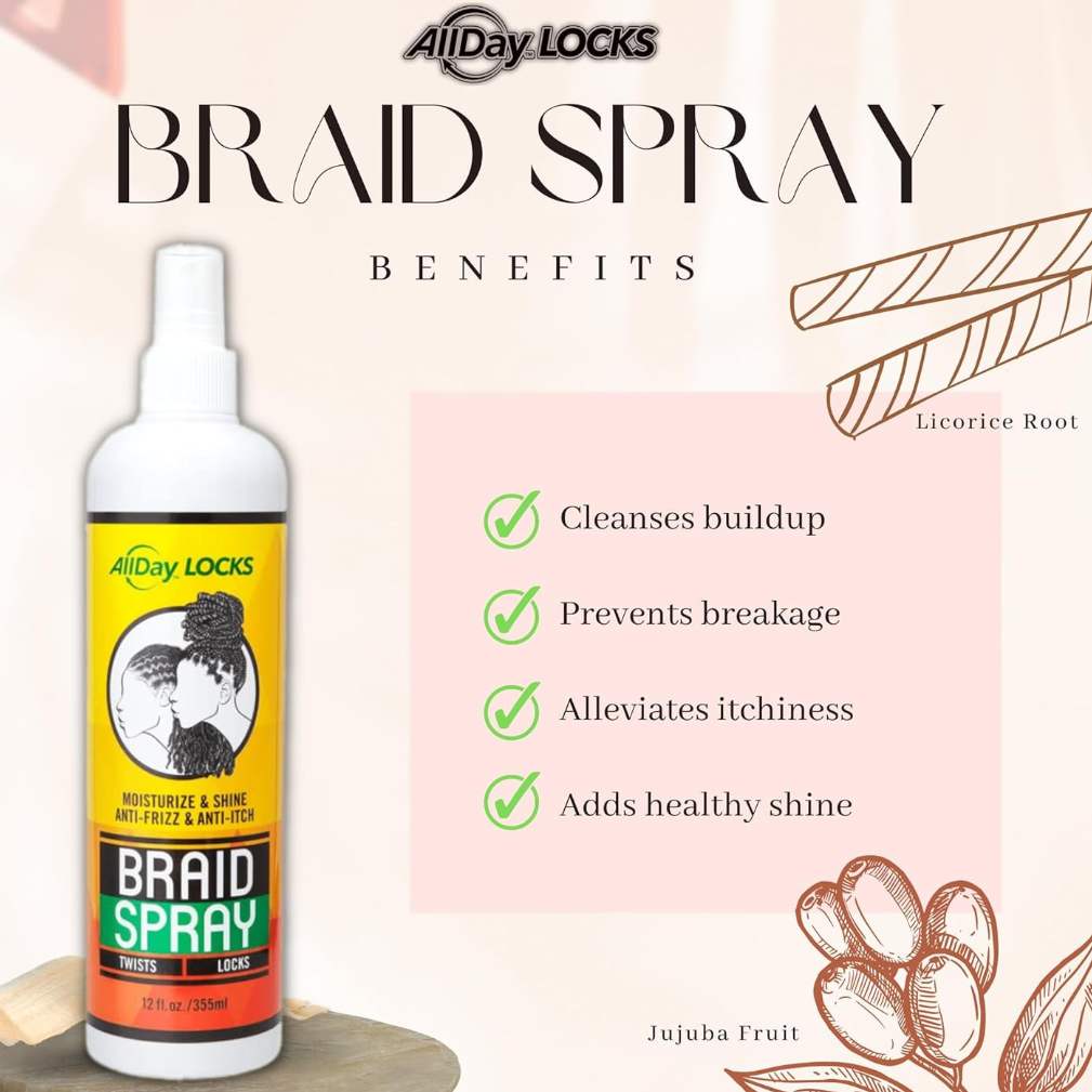 AllDay Locks Braid Spray (12 oz)