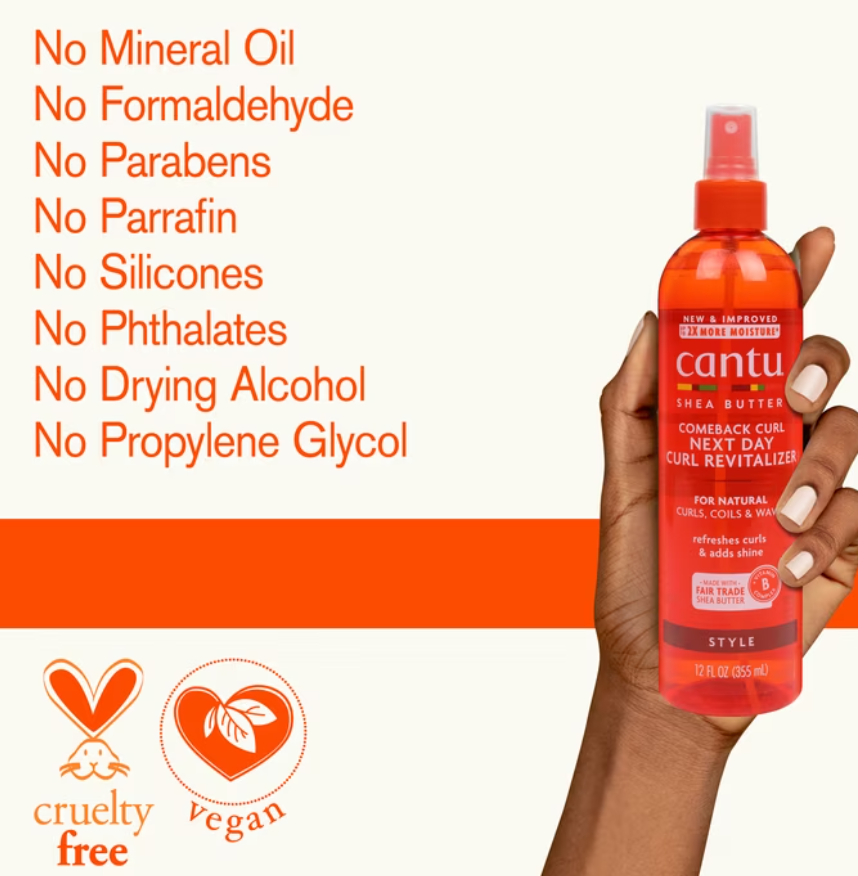 Cantu Comeback Curl Next Day Curl Revitalizer Spray, 12 fl oz