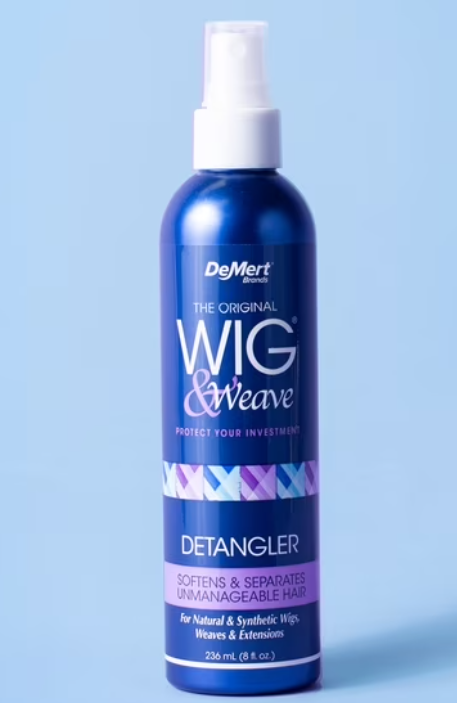 Wig & Weave Detangler and Leave In Conditioner for Natural and Synthetic Hair, 8 fl oz