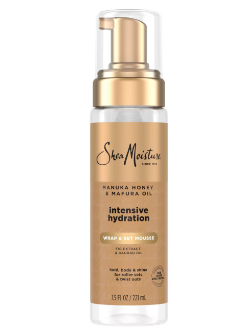 SheaMoisture Manuka Honey & Mafura Oil Hydrating Wrap & Set Hair Mousse - 7.5 fl oz: Paraben-Free, Sulfate-Free, Curl Enhancing