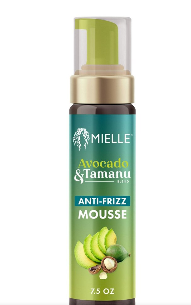 Mielle Avocado & Tamanu Anti-Frizz Mousse, 7.5 OZ