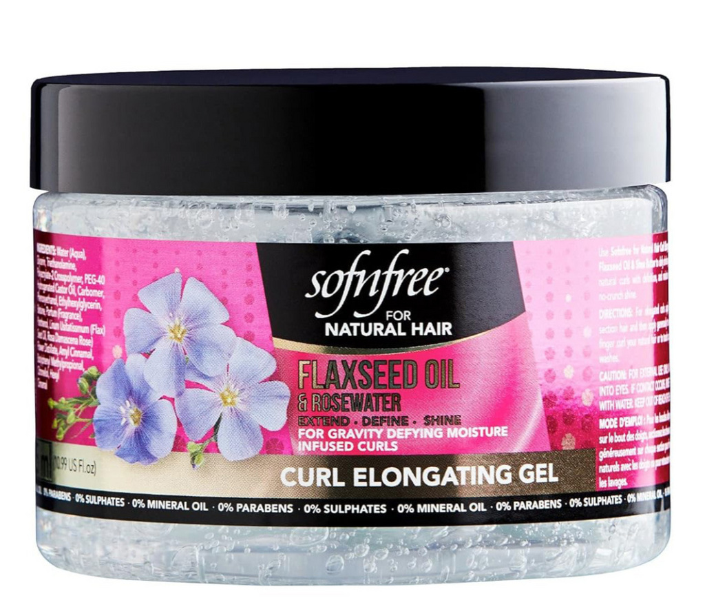 Sofnfree Curl Elongating Gel with Flaxseed Oil & Rosewater (11 oz)