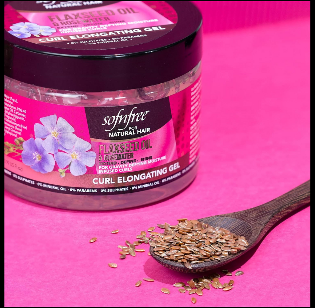 Sofnfree Curl Elongating Gel with Flaxseed Oil & Rosewater (11 oz)