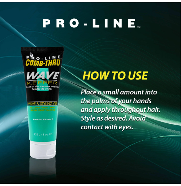 Pro Line Comb Thru Wave Keeper Styling Gel (8 oz)