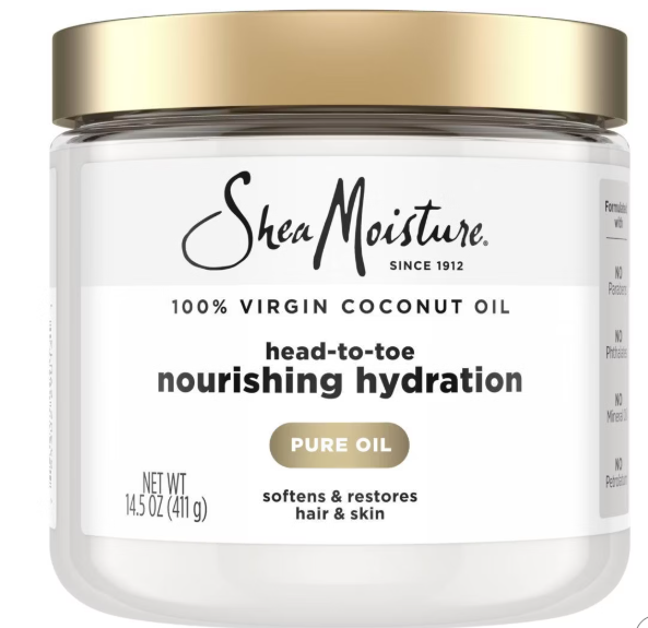SheaMoisture 100% Extra Virgin Coconut Oil - 15 fl oz: Moisturizing Cream for Hands, Legs & Whole Body