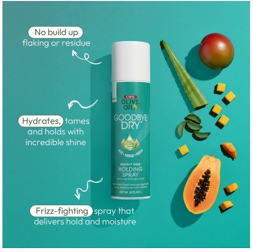 Organic Root Stimulator Olive Oil Goodbye Dry Radiant Shine Holding Spray 8oz/ 237ml