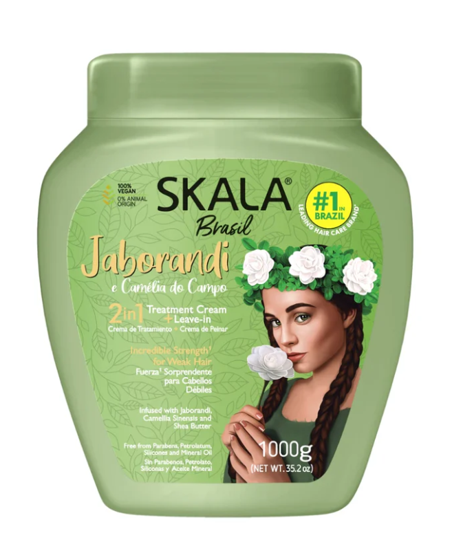 Skala Brasil Jaborandi Hair Treatment Cream – 35.2 oz | Strengthening & Growth Formula