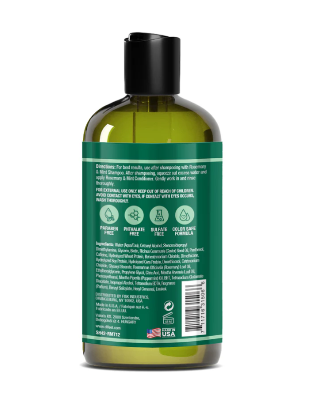Difeel Rosemary and Mint Hair Strengthening Conditioner with Biotin 12 oz.