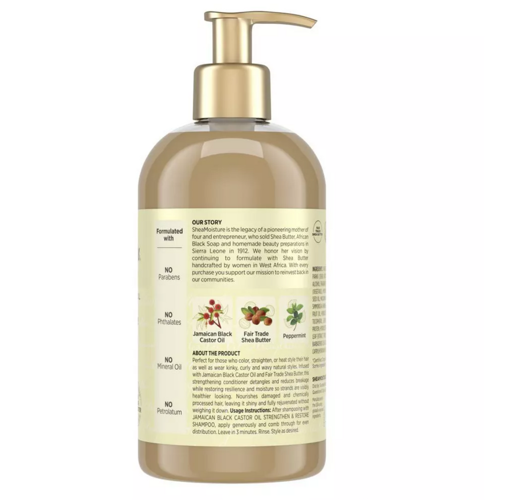 SheaMoisture Jamaican Black Castor Oil Strengthen & Restore Conditioner - 13 fl oz: Moisturizing, Deep Hydration, For Textured Hair