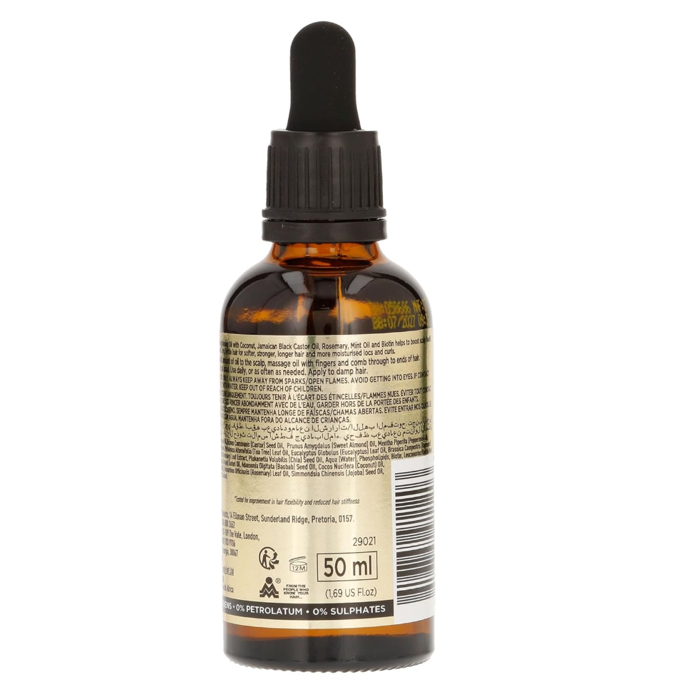 Sofn’free Hair Strengthening Oil with Coconut & Jamaican Black Castor for Damaged and Thinning Strands, Rosemary and Mint with Lipsome Biotin, Reduce Split Ends 1.69 fl oz