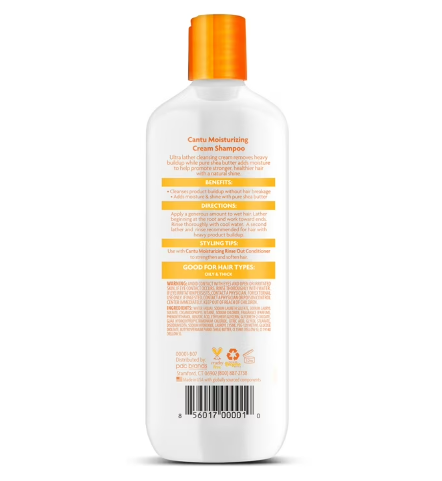 Cantu Shea Butter Moisturizing Cream Shampoo, 13.5 Oz