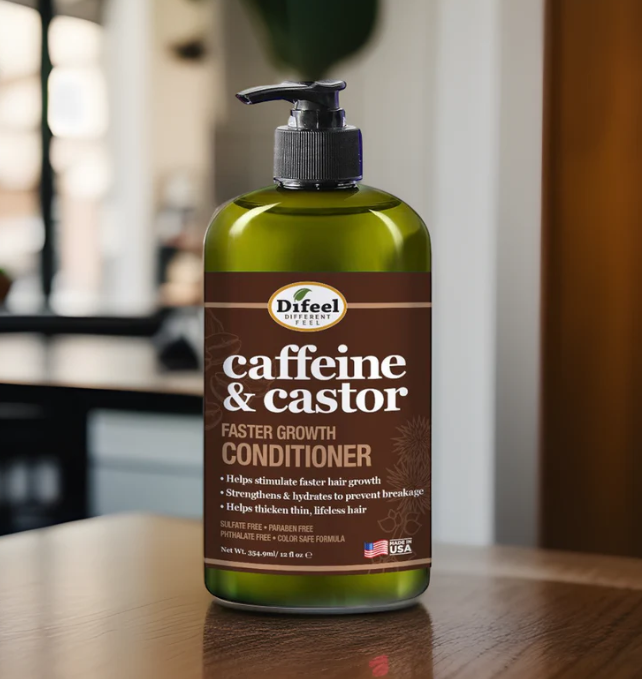 Difeel Caffeine & Castor Conditioner for Faster Hair Growth 12 oz.