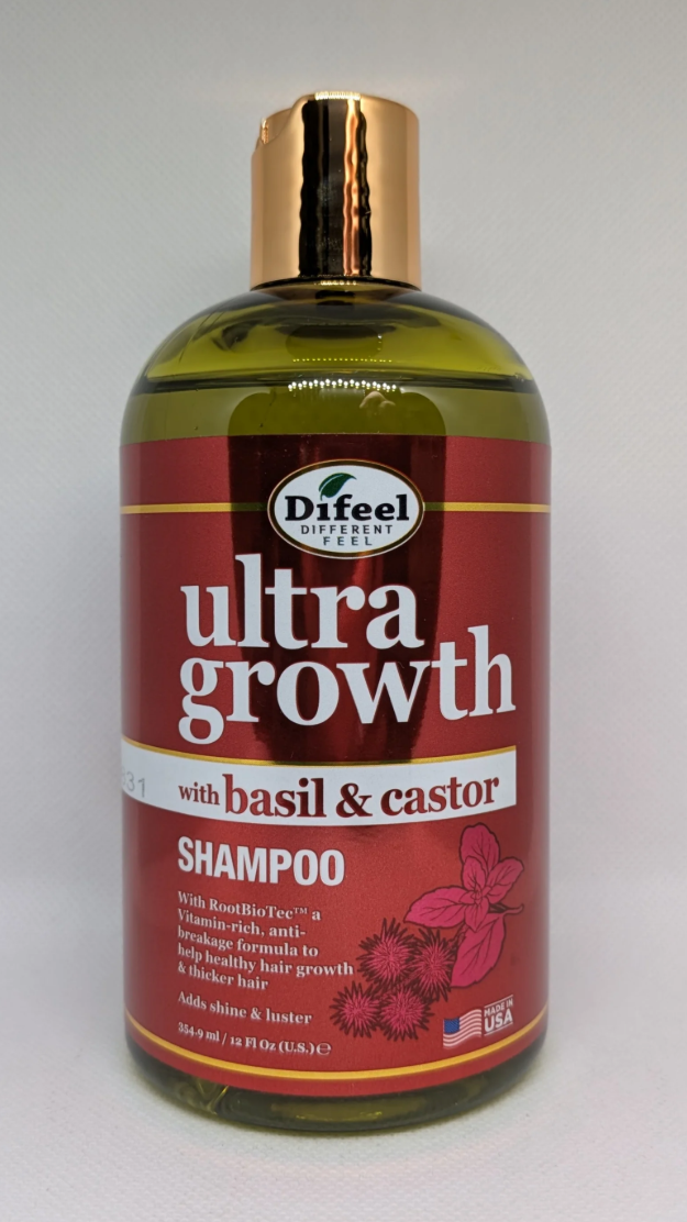 Difeel Ultra Growth with Basil & Castor Oil Shampoo 12oz