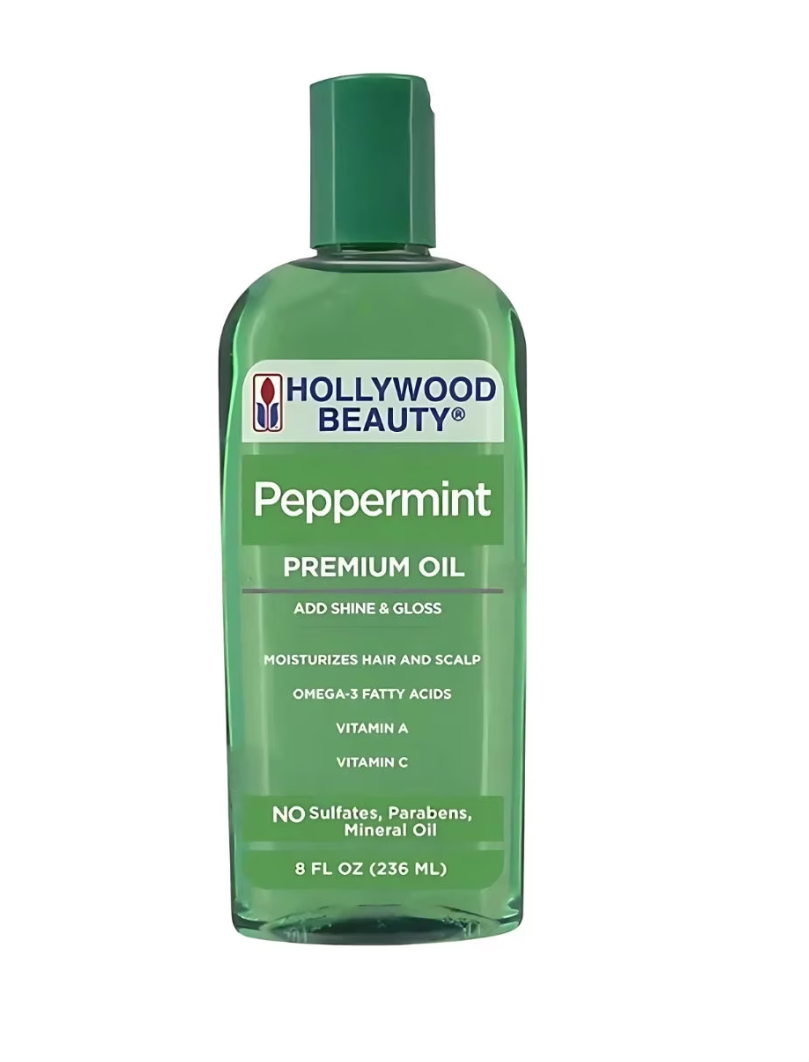 Hollywood Beauty Peppermint Premium Oil - Adds Shine & Gloss - 8 oz