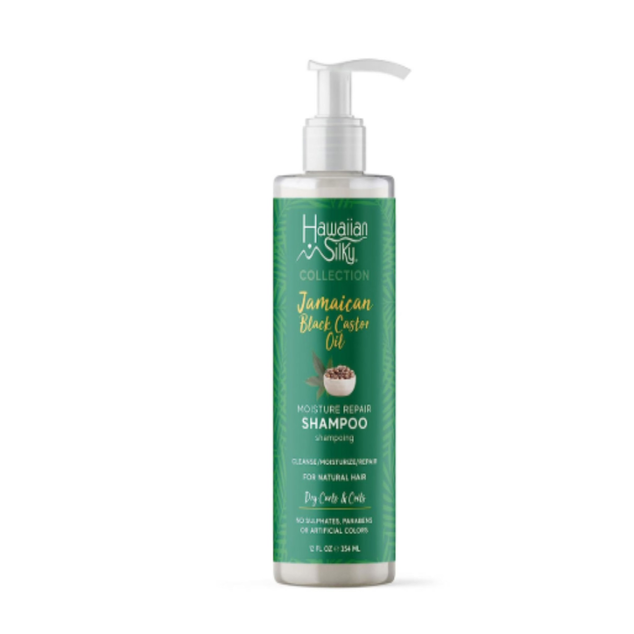 Hawaiian Silky Jamaican Black Castor Oil Moisture Repair Shampoo 12 Oz.