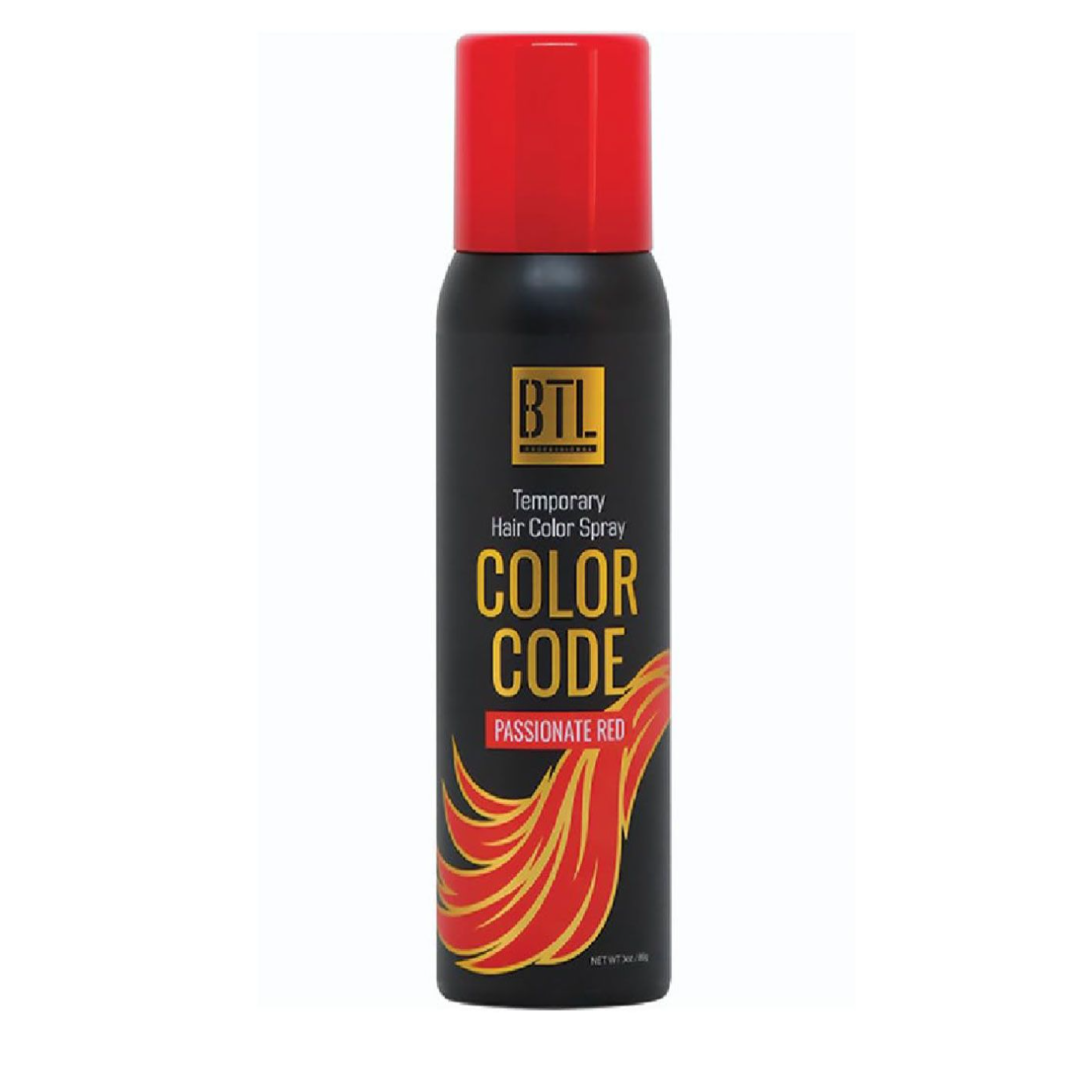 BTL Passionate Red Color Code Temporary Hair Color Spray 3 oz