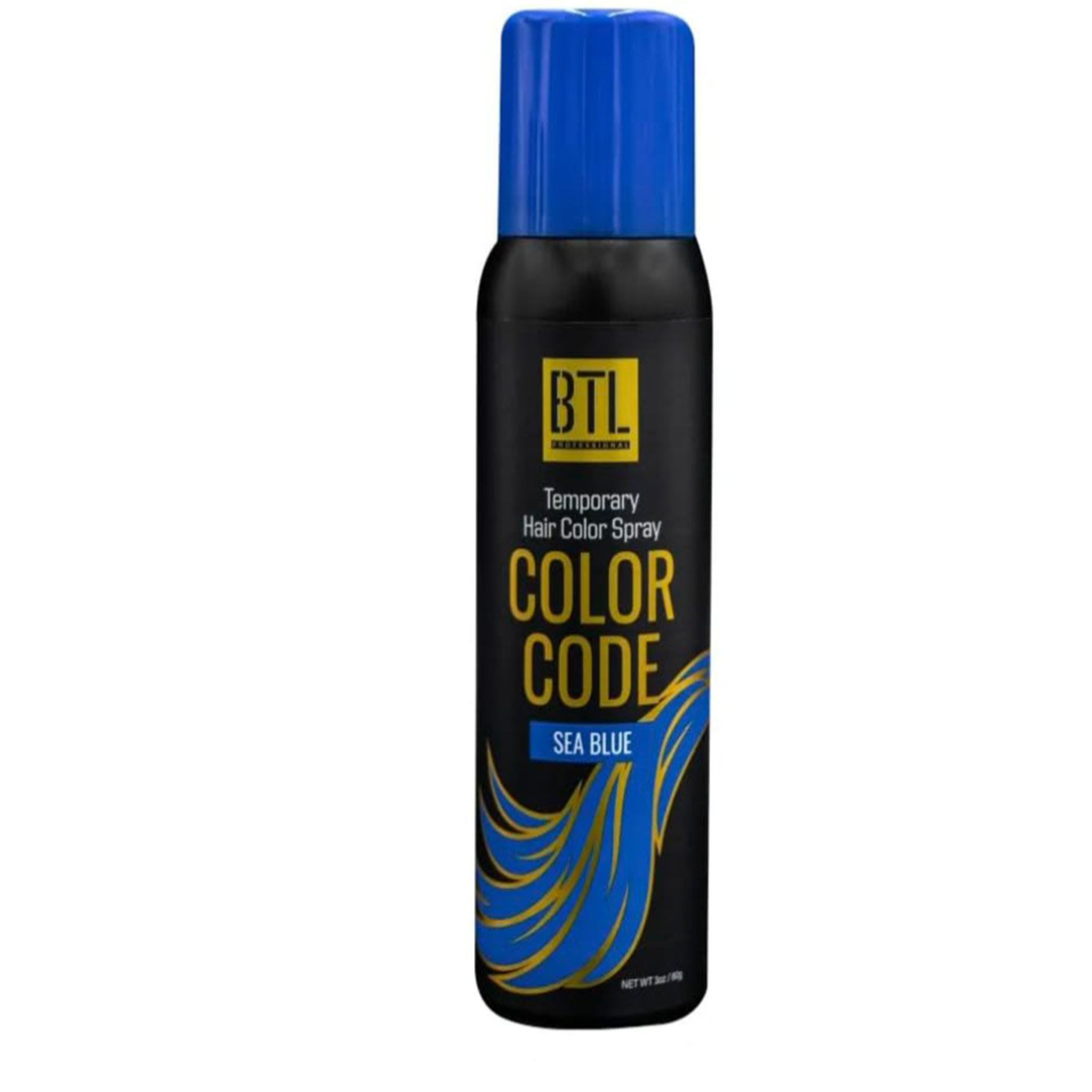 BTL Sea Blue Color Code Temporary Hair Color Spray 3 oz