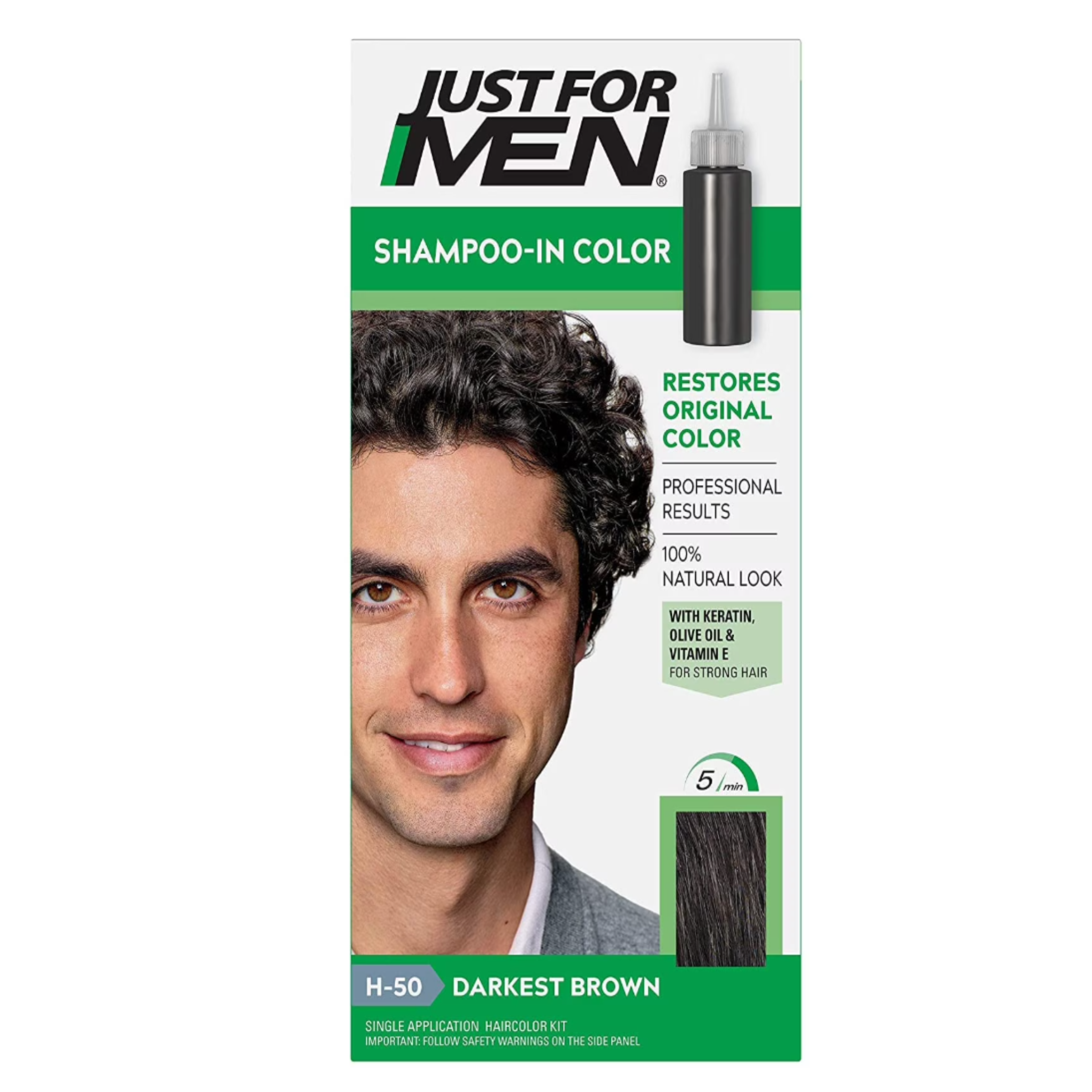 Just For Men Shampoo In #H-50 Haircolor Darkest Brown