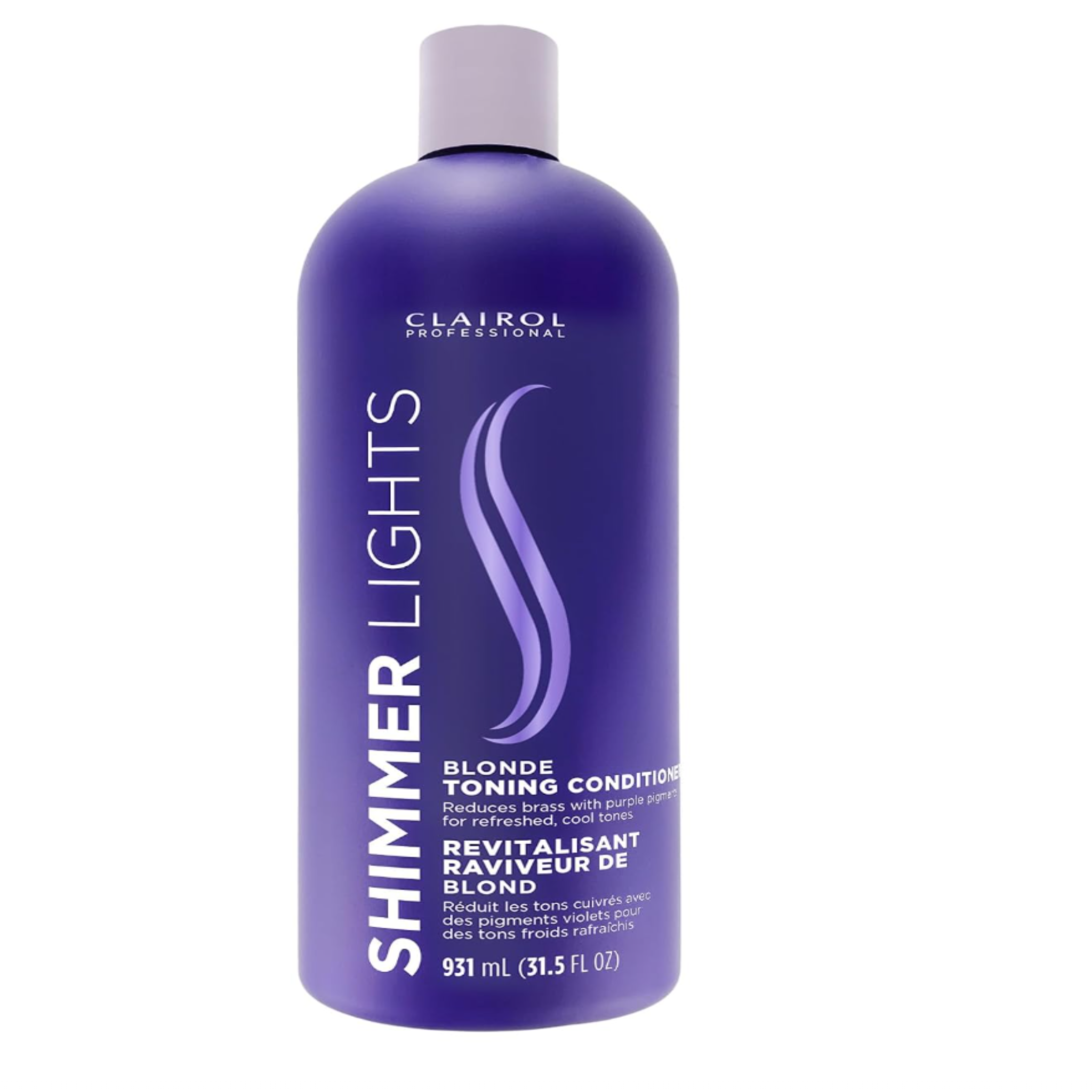 Clairol Professional Shimmer Lights Purple Conditioner | Neutralizes Brass & Yellow Tones | For Blonde, Silver, Gray & Highlighted Hair