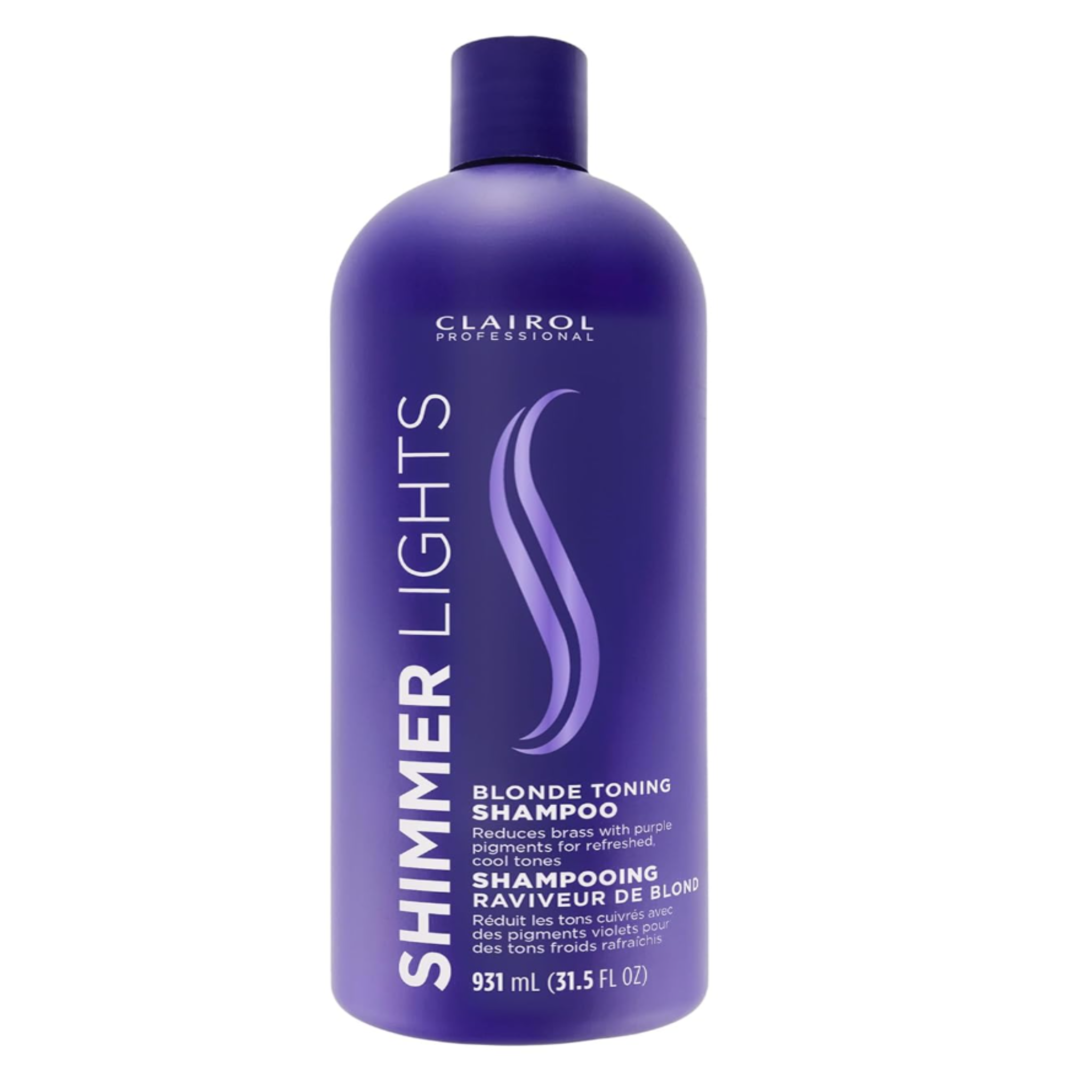 Clairol Professional Shimmer Lights Purple Shampoo| Neutralizes Brass & Yellow Tones | For Blonde, Silver, Gray & Highlighted Hair