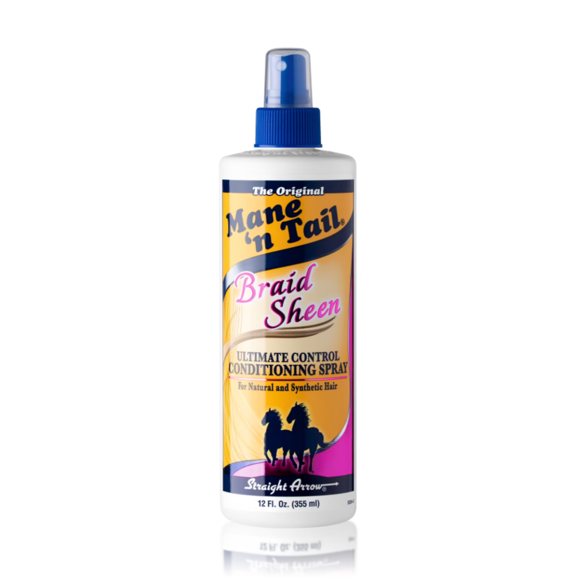 Mane 'n Tail Braid Sheen Spray 12 oz – Natural Herb-Infused Moisturizer for Control, Manageability & Itch Relief for Braids, Weaves & Extensions