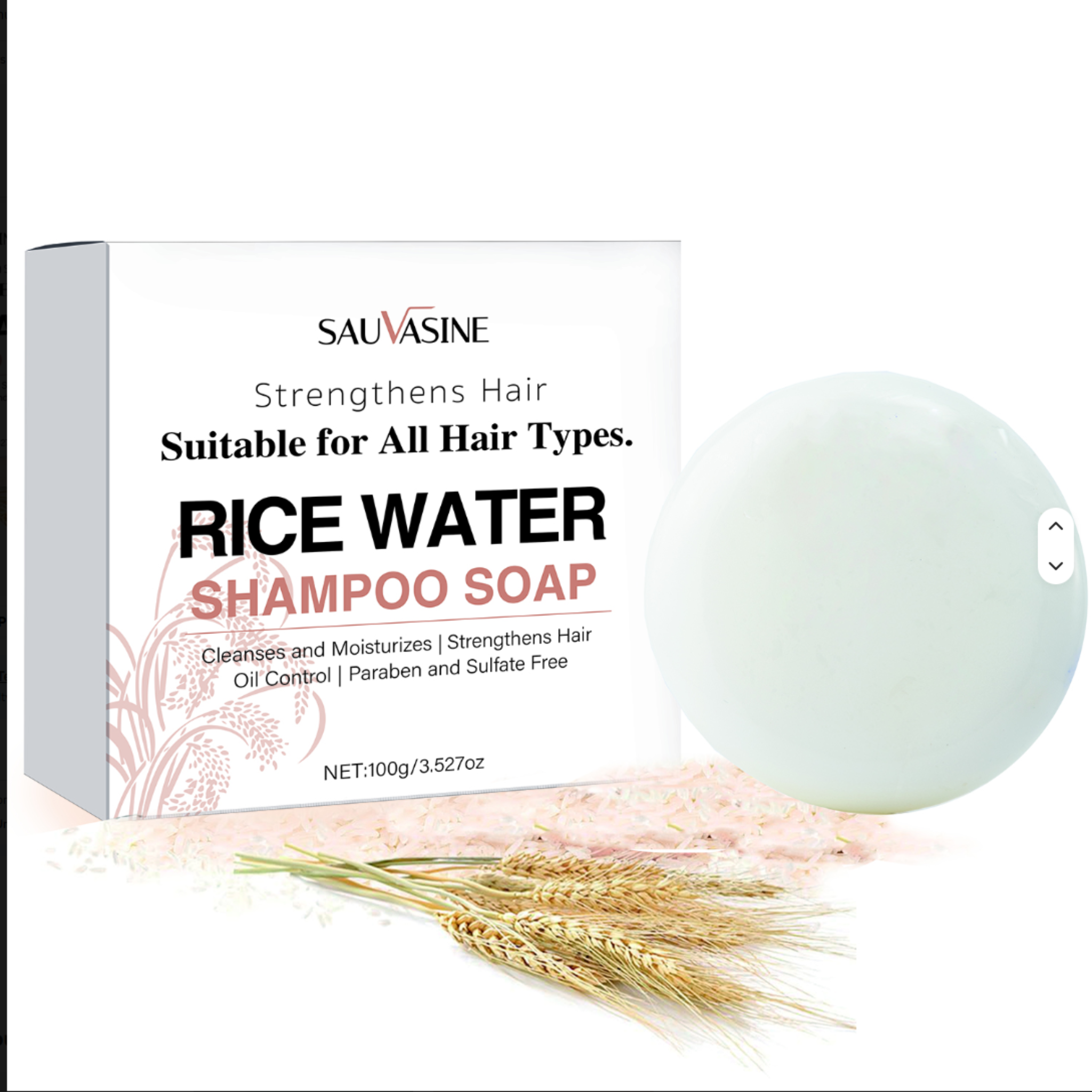 Lanthome Hair Soap Vegan All Natural Hair Growth Shampoo Rice Water Shampoo Bar Suitable for Hair Growth