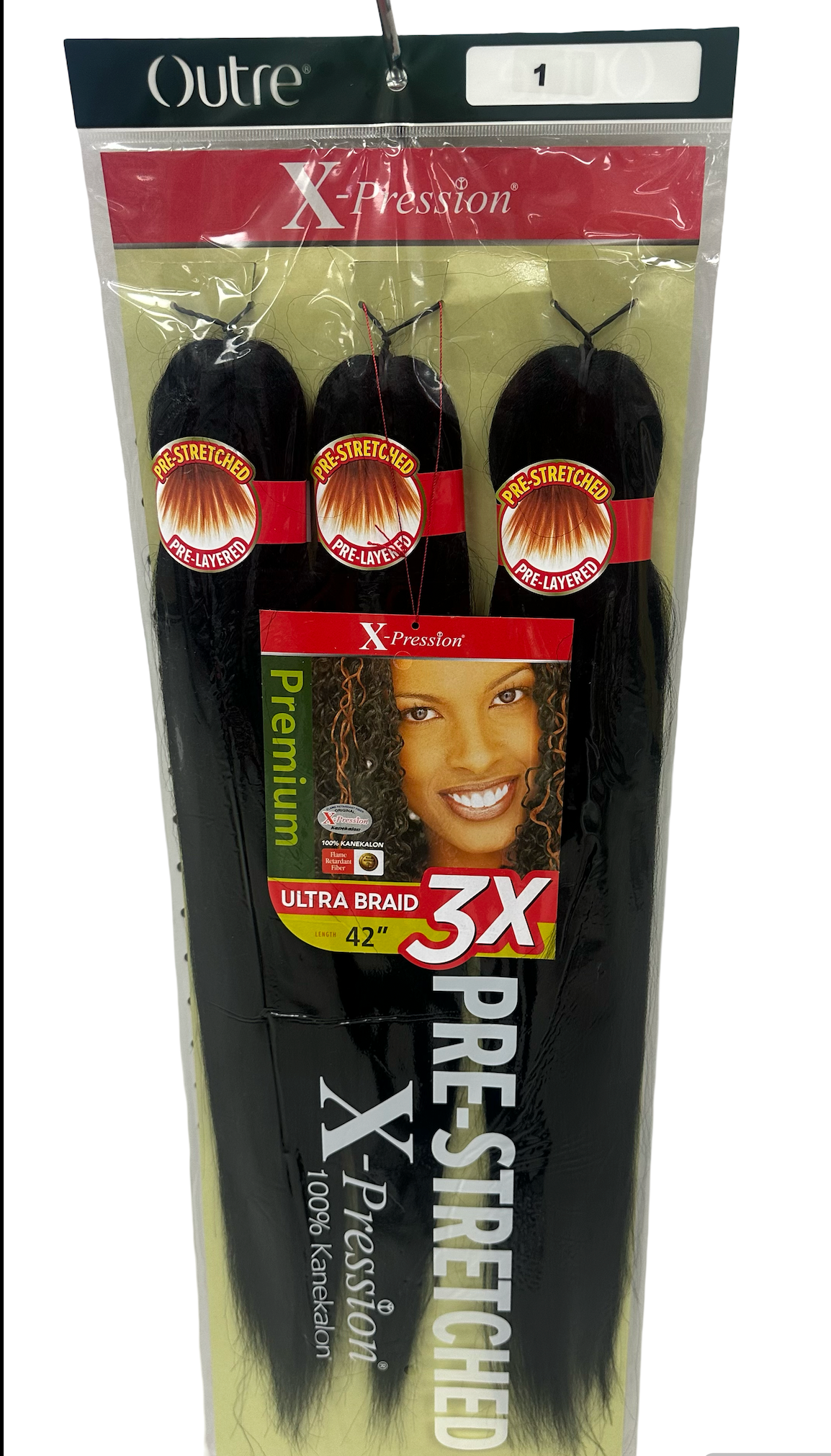 Outre X-PRESSION Ultra Braid Pre-streteched Braid 42" 3X (1/1B/2/27/30/33/PUR)