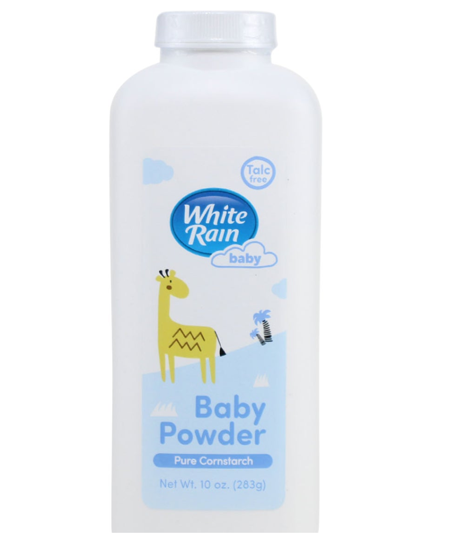 White Rain Pure Cornstarch Baby Powder Talc-Free, 10 oz,