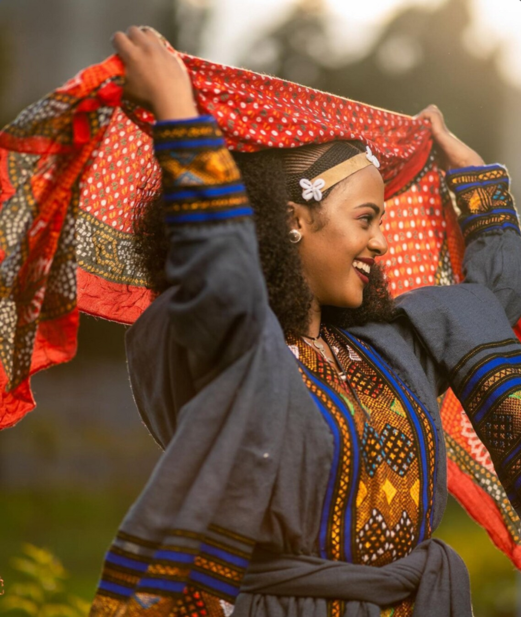 Eritrean Bilen Netsela Traditional Scarf