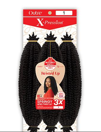 Outre Synthetic Hair Crochet Braids X-Pression Twisted Up 3X Springy Afro Twist 16"