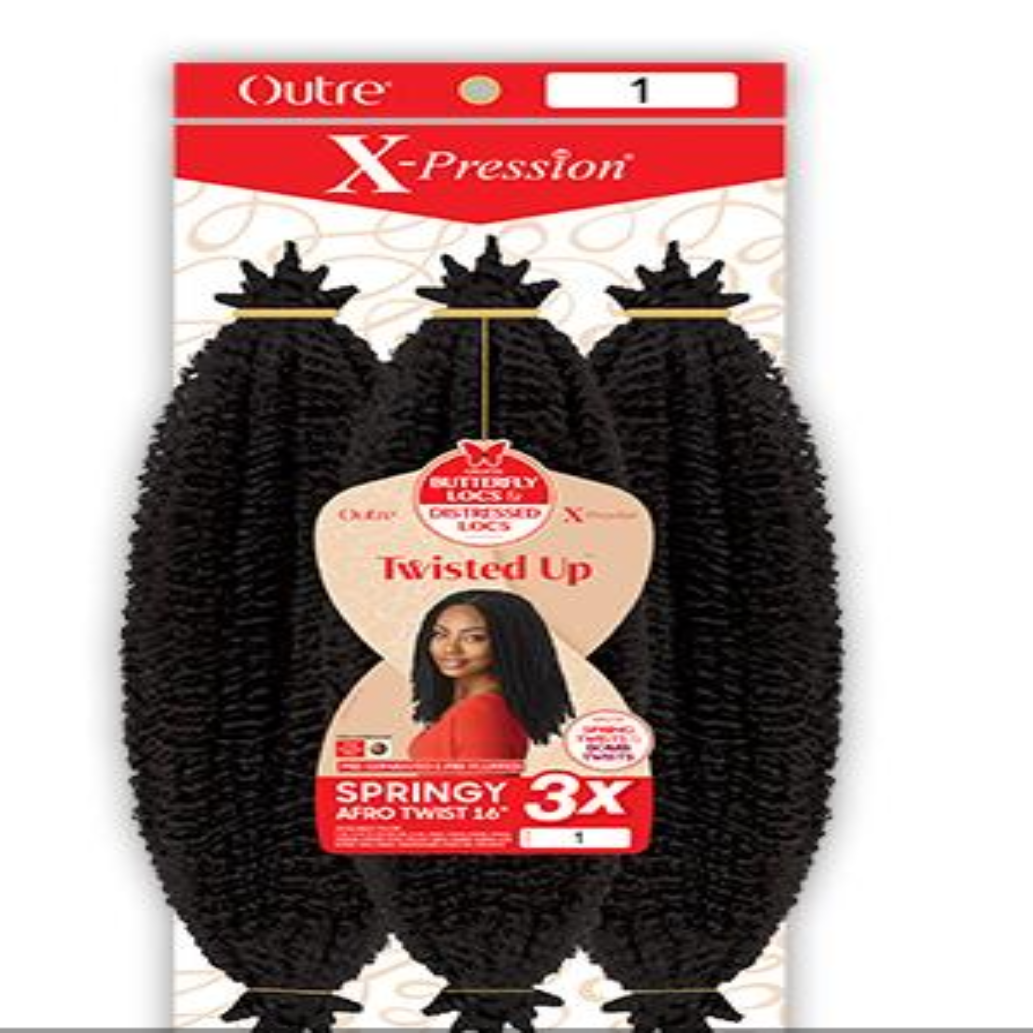 Outre Crochet Braids X-Pression Twisted Up 3X Springy Afro Twist 24"