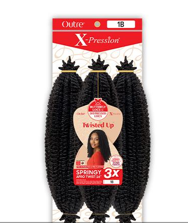Outre Crochet Braids X-Pression Twisted Up 3X Springy Afro Twist 24"