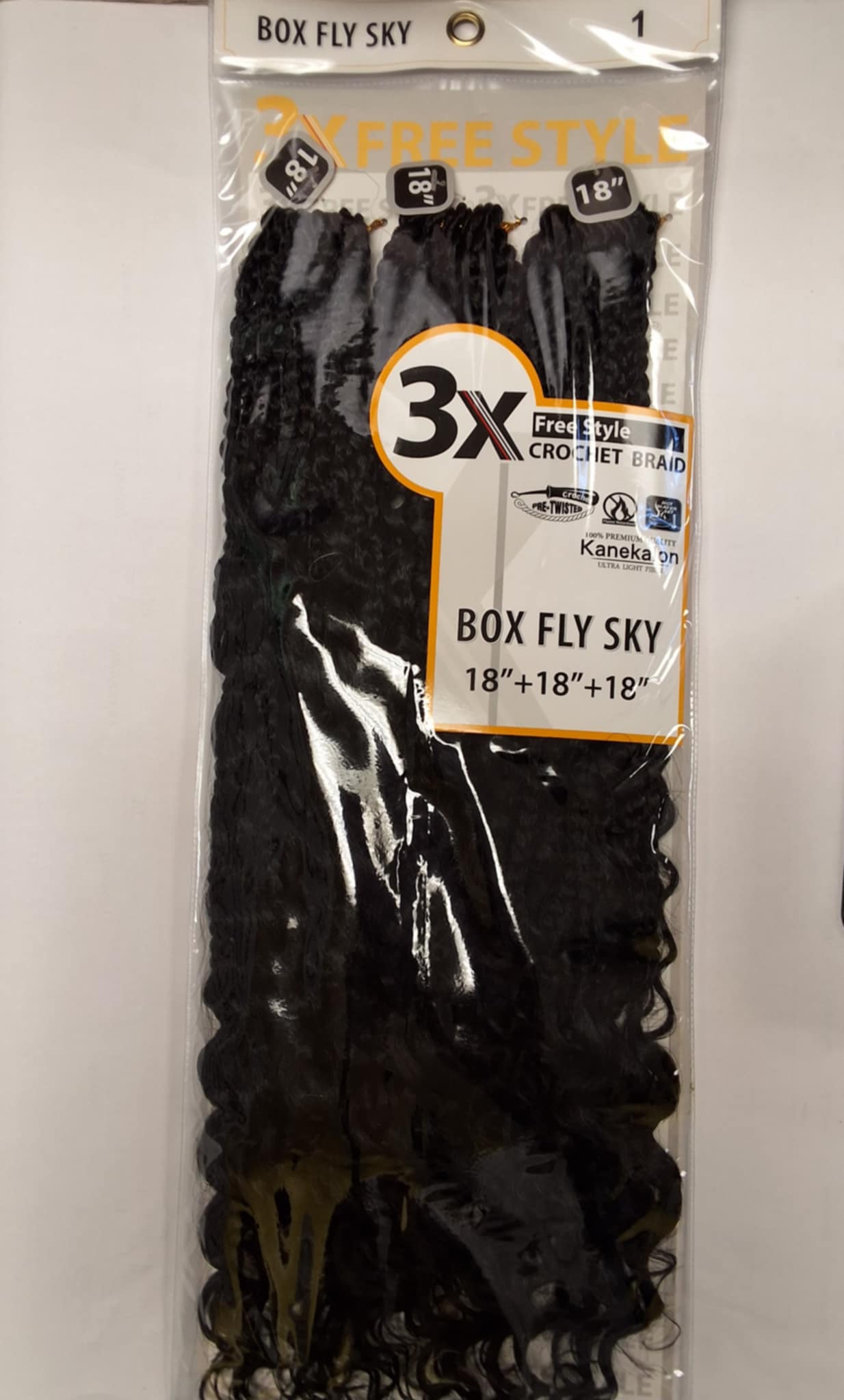 3X Free Style Crochet Braid 18"